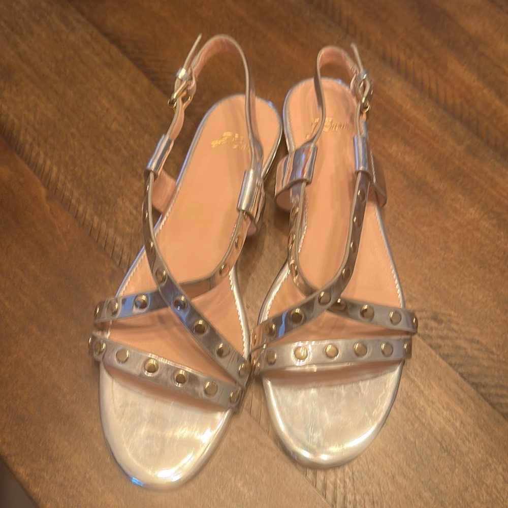 Silver sandals Jcrew